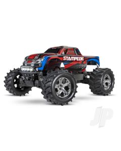 Red Stampede 4X4 1:10 4WD RTR Electric Monster Truck (+ TQ 2-ch, XL-5, Titan 550, 7-Cell NiMH, DC charger, LED lights)