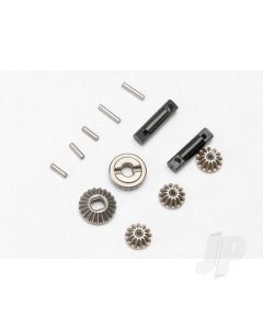 Gear Set, Differential (output gears (2 pcs) / spider gears (3 pcs)) / Differential output shafts (2 pcs) / 1.5x6mm pin (3 pcs) / 1.5x8mm pin (2 pcs)
