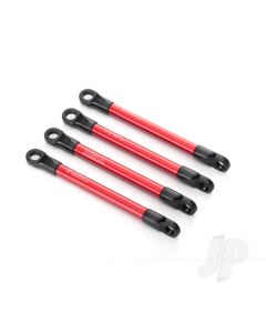 Push rods, aluminium (Red-anodised) (4 pcs) (assembled with rod ends)