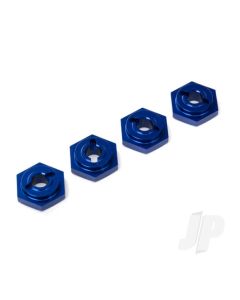 Wheel Hubs, hex, aluminium (Blue-anodised) (4 pcs)