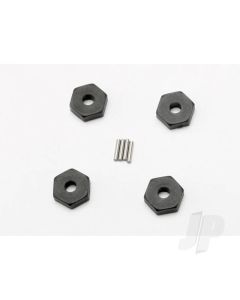 Wheel Hubs, hex (4 pcs) / axle pins (1.5x8mm) (4 pcs)