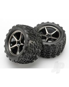 Tyres and wheels, assembled, glued (Gemini black chrome wheels, Talon Tyres, foam inserts) (2)