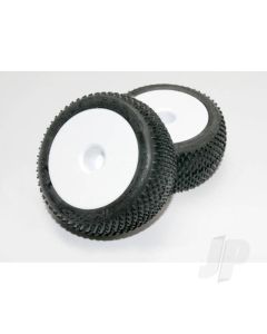 Tyres & wheels, assembled, glued (white dished 2.2" wheels, Response Pro 2.2" Tyres, foam inserts) (2)