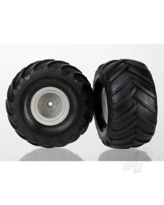 Tyres & wheels, assembled (gray wheels (dual profile, 1.5" outer and 2.2" inner), dual profile Tyres) (2)