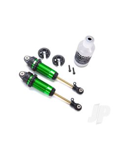 Shocks, GTR XX-Long Green-anodised, PTFE-coated bodies with TiN shafts (fully assembled, with out springs) (2 pcs)