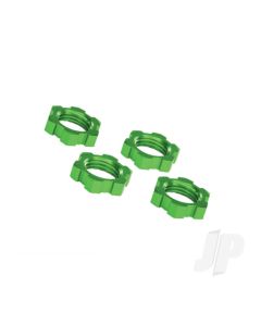 Wheel nuts, splined, 17mm, serrated (Green-anodised) (4 pcs)