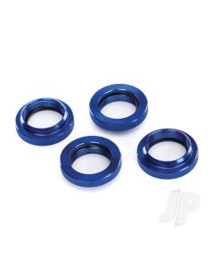 Spring retainer (adjuster), Blue-anodised aluminium, GTX shocks (4 pcs) (assembled with o-ring)