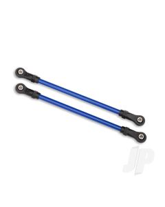 Suspension links, Rear upper, Blue (2 pcs) (5x115mm, powder coated Steel) (assembled with hollow balls) (for use with #8140X TRX-4 Long Arm Lift Kit)