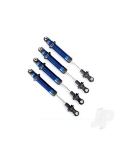 Shocks, GTS, aluminium (Blue-anodised) (assembled with out springs) (4 pcs) (for use with #8140X TRX-4 Long Arm Lift Kit)
