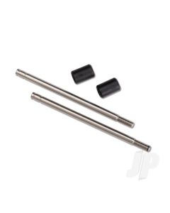 Shock shaft, 3x57mm (GTS) (2 pcs) (includes bump stops) (for use with TRX-4 Long Arm Lift Kit)