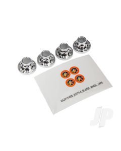 Center caps, wheel (chrome) (4 pcs) / decal sheet (requires #8255A extended stub axle)