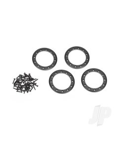 Beadlock rings, black (2.2in) (Aluminium) (4 pcs) / 2x10 CS (48)