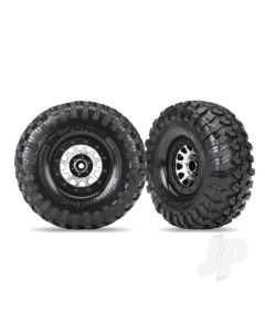 Tyres and wheels, assembled (Method 105 2.2" black chrome beadlock wheels, Canyon Trail 5.3x2.2" Tyres, foam inserts) (1 left, 1 right)