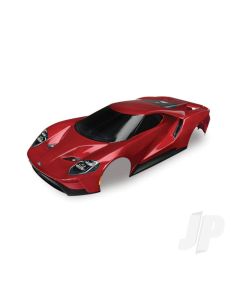 Body, Ford GT, Red (painted, decals applied) (tail lights, exhaust tips, & mounting hardware (part #8314) sold separately)