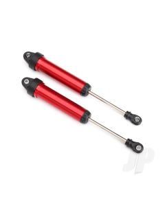 Shocks, GTR, 134mm, aluminium (Red-anodised) (fully assembled with out springs) (Front, no threads) (2 pcs)
