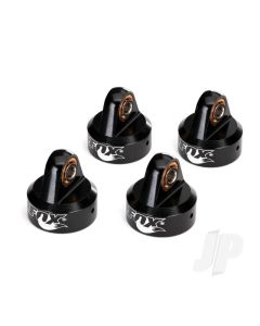 Shock caps, aluminium (black-anodised), Fox shocks (4 pcs)