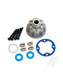 Carrier, Differential (Aluminium) / x-ring gaskets (2 pcs) / ring gear gasket / spacers (4 pcs) / 12.2x18x0.5 metal washer