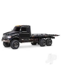 Black TRX-6 Ultimate RC Hauler 1:10 6X6 Electric Flatbed Truck (+ TQi 4-ch, XL-5 HV, Titan 550)