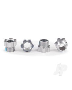 Aluminium Stub Axle Nut, Grey (4 pcs)