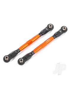 Toe links, front (TUBES orange-anodised, 7075-T6 Aluminium, stronger than titanium) (88mm) (2) / rod ends, rear (4) / rod ends, front (4) / Aluminium wrench (1)