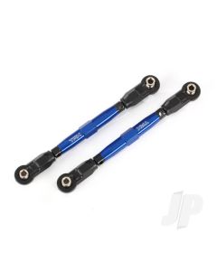 Toe links, front (TUBES blue-anodised, 7075-T6 Aluminium, stronger than titanium) (88mm) (2) / rod ends, rear (4) / rod ends, front (4) / Aluminium wrench (1)