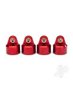 Shock caps, aluminium (Red-anodised), GT-Maxx shocks (4 pcs)