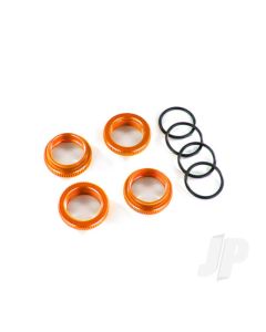 Spring retainer (adjuster), orange-anodised aluminium, GT-Maxx shocks (4 pcs) (assembled with o-ring)