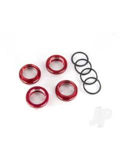 Spring retainer (adjuster), Red-anodised aluminium, GT-Maxx shocks (4 pcs) (assembled with o-ring)