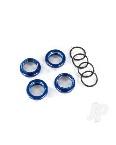 Spring retainer (adjuster), Blue-anodised aluminium, GT-Maxx shocks (4 pcs) (assembled with o-ring)
