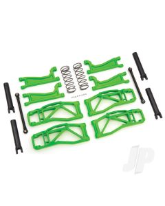 Suspension kit, WideMaxx, Green (includes Front & Rear suspension arms, Front toe links, Rear shock springs)