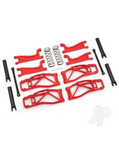 Suspension kit, WideMaxx, Red (includes Front & Rear suspension arms, Front toe links, Rear shock springs)