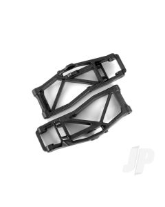 Suspension arms, lower, black (left and right, Front or Rear) (2 pcs) (for use with #8995 WideMaxx suspension kit)