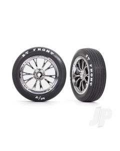 Tyres & wheels, assembled, glued (Weld chrome wheels, Tyres, foam inserts) (front) (2)