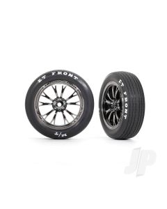 Tyres & wheels, assembled, glued (Weld black chrome wheels, Tyres, foam inserts) (front) (2)