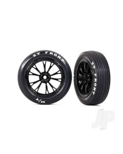 Tyres & wheels, assembled, glued (Weld gloss black wheels, Tyres, foam inserts) (front) (2)