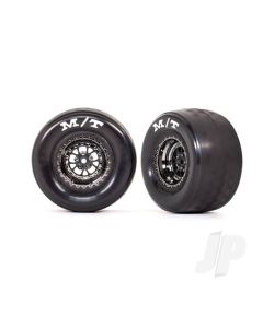 Tyres & wheels, assembled, glued (Weld black chrome wheels, Tyres, foam inserts) (rear) (2)