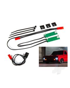 LED light set, front, complete (white) (includes light harness, power harness, zip ties (9))