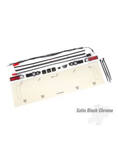 LED lights, tail lights (red) / power harness / tail light housings (left & right) / tailgate trim (satin black chrome) / zip ties (3)