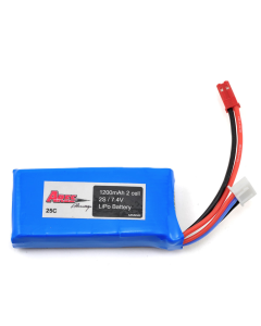 Ares 2s 1200mAh 7.4v 25c LiPo Battery Comes With Male JST Connector
