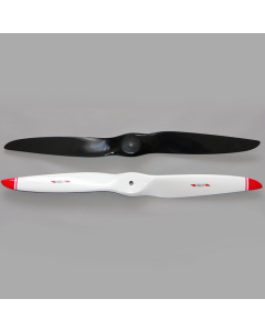 Biela 16" x 6" Carbon Fiber 2 Blade White With Red Tips Prop